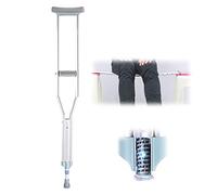 Stampelle regolabili in altezza con cuscino a molla e cuscinetto ascellare per comfort e stabilità