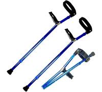 Stampelle regolabili per avambraccio, pieghevoli, in lega di alluminio leggera, polsino chiuso girevole, maniglie ergonomiche per il polso, coppia