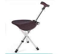 Stampelle regolabili, sedile pieghevole per canna da pesca, altezza regolabile, antiscivolo, portatile, sgabello con luce LED, per genitori anziani, idea regalo