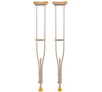 Stampelle sotto le ascelle leggere in legno per anziani e disabili, altezza regolabile, aiuto per la mobilità (2 pezzi, L)