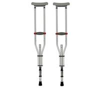 Stampelle sotto le ascelle per adulti, stampelle in alluminio leggero, ideali per viaggi o lavoro, altezza regolabile per bambini o adulti