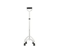 Stampelle telescopiche in alluminio a quattro zampe for anziani con ictus ed emiplegia(White)