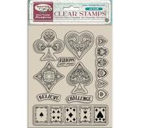 Stamperia - Acrylic Stamp for Scrapbooking, Albums, Card Making, and Bullet Journalling, Transparent, Long Lasting, Easy to Clean, Perfect for Crafts and Gifting (Master of Magic, Playing Cards)