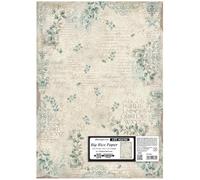 Stamperia - Big Rice Paper for Decorating Wide Surfaces like Frames, Furniture, and More, Durable, Perfect for Crafts and Gifting (50cm x 70cm) (Art Stories, Leaves Pattern)