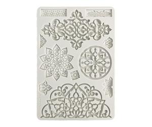 Stamperia - Big Silicon Mould A4 for Scrapbooking, Bullet Journals and More, Non-Stick Surface, Suitable for Air-Dry Clay, Resin and More, Perfect for Crafts and Gifting (Art Stories, Mandala)