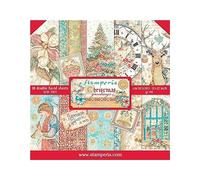 Stamperia Blocco per scrapbooking, motivo: auguri di Natale, multicolore, 30,5 x 30,5 cm