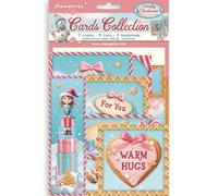 Stamperia - Cards Selection, Acid-Free, Printed on 2 Sides, Choice of Sizes and Designs, Perfect for Crafts and Gifting (Candy Christmas) (7 Cards, 5 Tags, 1 Bookmark)