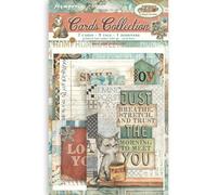Stamperia - Cards Selection, Acid-Free, Printed on 2 Sides, Choice of Sizes and Designs, Perfect for Crafts and Gifting (Furry Friends) (7 Cards, 5 Tags, 1 Bookmark)