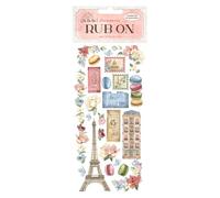 Stamperia - Carta decorativa, rosa, rettangolare, A4, 500 fogli, Oh lá lá elements, progetti artistici, fai da te