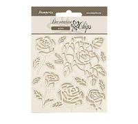Stamperia - Chip decorativi per scrapbooking, albums, card making, bullet journalling and more roses, Laser Cut Cardboard Shapes, Easy to Glue, Perfect for Hobbies, Crafts and Gifting (shabby rosa)