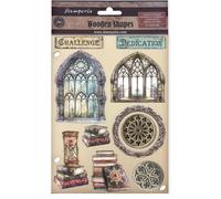 Stamperia - Coloured Wooden Shapes for Scrapbooking, Albums, Card Making, and Bullet Journals, Laser Cut, Printed for Enhanced Detail, Perfect for Hobbies, Crafts and Gifting (Master of Magic) (A5)