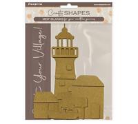 Stamperia - Crafty Shapes for Scrapbooks, Albums, Cards, Bullet Journals and More, Decorate with Papers and Paint, Perfect for Hobbies, Crafts, and Gifting (Silent Sea, Lighthouse Landscape)