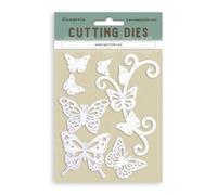 Stamperia - Cutting Dies for Scrapbooking, Albums, Card Making, and Bullet Journalling, Create Decorations with Natural Elements, Perfect for Crafts and Gifting (A6) (Timeless, Swirly Butterflies)