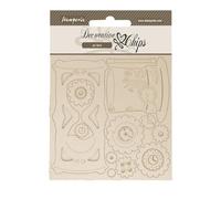 Stamperia - Decorative Chips for Scrapbooking, Albums, Card Making, and Bullet Journalling, Laser Cut Cardboard Shapes, Easy to Glue, Perfect for Crafts and Gifting (Master of Magic, Hourglass)