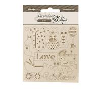 Stamperia - Decorative Chips for Scrapbooking, Albums, Card Making, and Bullet Journalling, Laser Cut Cardboard Shapes, Easy to Glue, Perfect for Crafts and Gifting (Baby, Accessories)