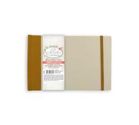 Stamperia - Diario multimediale misto con 36 pagine tinta unita, pressate a caldo e senza acidi, rilegatura a strati piatta, copertina rigida personalizzabile, con chiusura elastica e pennarello a