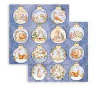 Stamperia - FOGLIO SCRAPBOOKING DOUBLE FACE - WINTER VALLEY PALLINE