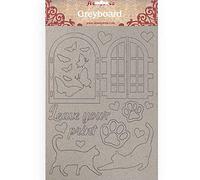 Stamperia Greyboard F.to A4 2mm Leave Your Print, Carta Legno, Multicolore, 30cmX30cm, 3 unità