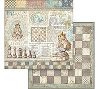 STAMPERIA INTERNATIONAL, KFT SBB816 Queen Alice - Carta abrasiva a doppio viso, 30,5 x 30,5 cm, 10 pezzi