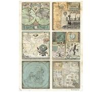 Stamperia International KFT Stamperia-Carta di Riso Formato A4, 6 Biglietti, Multicolore