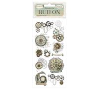 Stamperia International KFT Stamperia Rub On 10,16 x 21,6 cm Voyages Fantastiques Gears, Multicolore, 10.16 x 21.6 cm