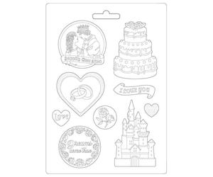 Stamperia International Soft Mould-Sleeping Beauty Castle And Cake Stampo Morbido - Castello di Bellezza addormentata e Torta, Vario, A4