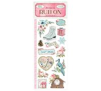 Stamperia International Strofinare-Dolce Inverno, Multicolore, 10.16 cm x 21.6 cm