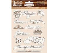 STAMPERIA INTL High Definition Rubber Stamp-Beautiful Moments Stamperia-Timbro in gomma naturale ad alta definizione, motivo: bei momenti, 14 x 18 cm set