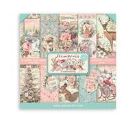 STAMPERIA INTL Stamperia-Pink - Mini pad natalizio, 20,3 x 20,3 cm
