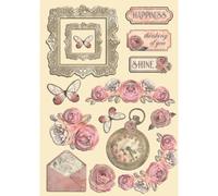 Stamperia KLSP161 - Forma in legno colorato, formato A5, 14,8 x 21 x 0,8 cm, multicolore