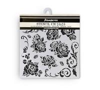Stamperia KSTDQ104 - Stencil con motivo a rose, multicolore, 18 x 18 x 0,2 cm