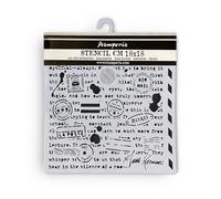 Stamperia KSTDQ105 - Stencil con rose, multicolore, 18 x 18 x 0,2 cm