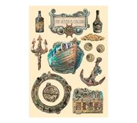 Stamperia Lasercut-Motive Songs of the Sea The Ocean is calling 13 pezzi DIN A5 fustelle per taglio laser incisione fai da te