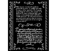 Stamperia, Library - Lettere spesse in stencil vintage, 20 x 25 cm