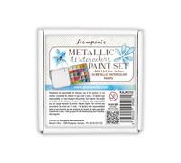 Stamperia - Metallic Watercolours Paints Set for Scrapbooks, Albums, Cards, Bullet Journals, and More, Selection of 24 Vibrant Colours
