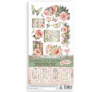 Stamperia - Paper Cut Outs for Scrapbooking, Albums, Card Making, Bullet Journalling and More, Acid Free, Double Sided, 4 Sheets, Perfect for Hobbies, Crafts, and Gifting (House of Roses)