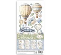 Stamperia - Paper Cut Outs for Scrapbooking, Albums, Card Making, Bullet Journalling and More, Acid Free, Double Sided, 4 Sheets, Perfect for Hobbies, Crafts, and Gifting (Timeless)