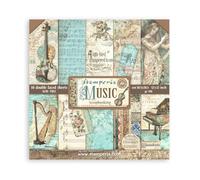 Stamperia SBBL48 Papierblock 10 Blätter doppelseitig Music, Papier, Mehrfarbig, 30.5 x 30.5 (12" x 12")
