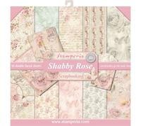 Stamperia Blocco di Carta Double-Face, Motivo: Rosa Shabby, Papier, Mehrfarbig, 30.5 x 30.5 (12" x 12")