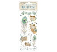 Stamperia - Rub-on for Scrapbooks, Albums, Card Making, Bullet Journals and More, Easily Transfer Images onto Paper and Other Surfaces, Perfect for Crafts and Gifting (Masquerade, Feathers)