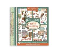 Stamperia - Rub-on Kit for Scrapbooks, Albums, Cards, Bullet Journals and More, Easily Transfer Images onto Paper and Other Surfaces, Perfect for Crafts and Gifting (6 Pages) (Art of Travelling)