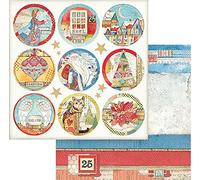 Stamperia SBB804 - Carta patchwork double face, 30,5 x 30,5 cm, multicolore