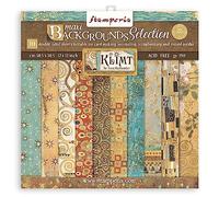 Stamperia SBBL101-10 fogli di carta per scrapbooking, 30,5 x 30,5 cm (12" x 12") Maxi Background Selection-Klimt, multicolore, 30,5 x 30,5 (12")