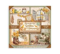 Stamperia - Scrapbook Paper Pad for Scrapbooking, Albums, Card Making, Bullet Journalling and More, Acid Free, Single Face, Perfect for Hobbies, Crafts and Gifting (Golden Harmony) (30,5 x 30,5 cm)