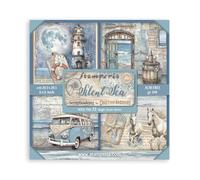 Stamperia - Scrapbook Paper Pad for Scrapbooking, Albums, Card Making, Bullet Journalling and More, Acid Free, Single Face, Perfect for Hobbies, Crafts, and Gifting (Silent Sea) (20.3 x 20.3cm)