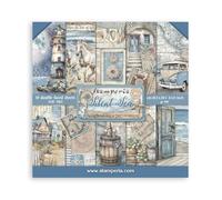 Stamperia - Scrapbook Paper Pad for Scrapbooking, Albums, Card Making, Bullet Journalling and More, Acid Free, Double-Sided, Perfect for Hobbies, Crafts, and Gifting (Silent Sea) (20.3 x 20.3cm)