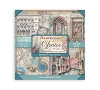 Stamperia - Scrapbook Paper Pad for Scrapbooking, Albums, Card Making, Bullet Journalling and More, Acid Free, Single Face, Perfect for Crafts and Gifting (Venice, City of Art) (20.3 x 20.3cm)