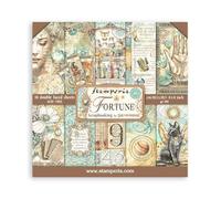 Stamperia - Scrapbook Paper Pad for Scrapbooking, Albums, Card Making, Bullet Journalling and More, Acid Free, Double Sided, Perfect for Hobbies, Crafts and Gifting (Fortune) (20,3 x 20,3 cm)