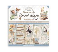 Stamperia - Scrapbook Paper Pad per scrapbooking, album, card making, bullet journalling, and more Acid Free, Double Sided, Perfect for Hobbies, Crafts, and Gifting (Secret Diary) (20,3 x 20,3 cm)