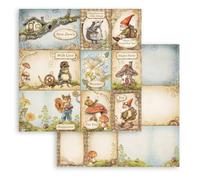 Stamperia - Scrapbook Sheets for Scrapbooks, Albums, Card Making, Bullet Journals and More, Acid Free, Double-Sided, Perfect for Crafts and Gifting (Hidden Grove, Cards) (30.5 x 31.5cm)